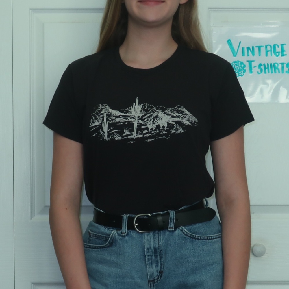 Vintage Black Desert Cactus Graphic Tee